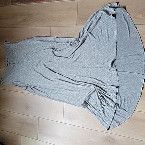 Bryn Walker Women's Scoop Neck Sleeveless Hi-Lo Hem T-Shirt Dress Gray Size S